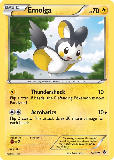 Emolga - Poderes Emergentes - ilustração de Kouki Saitou