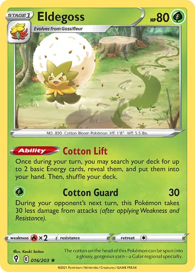 Eldegoss - Céus em Evolução - ilustração de Kouki Saitou