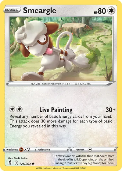 Smeargle - Céus em Evolução - ilustração de Kouki Saitou