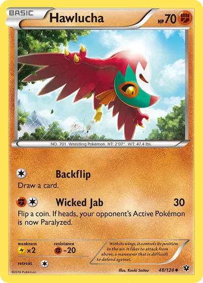 Hawlucha - Fusão de Destinos - ilustração de Kouki Saitou