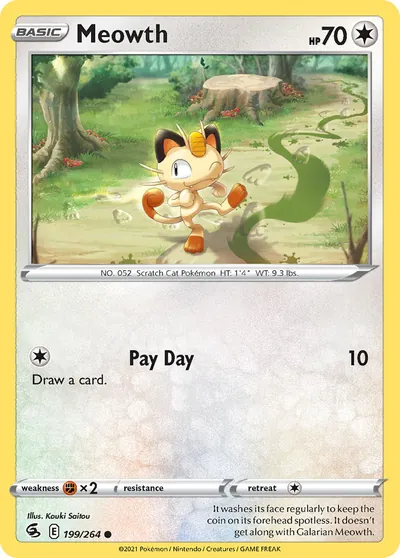Meowth - Golpe Fusão - ilustração de Kouki Saitou
