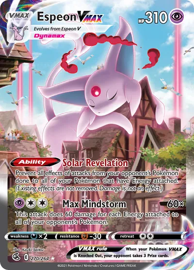 Espeon-VMAX - Golpe Fusão - ilustração de Kouki Saitou