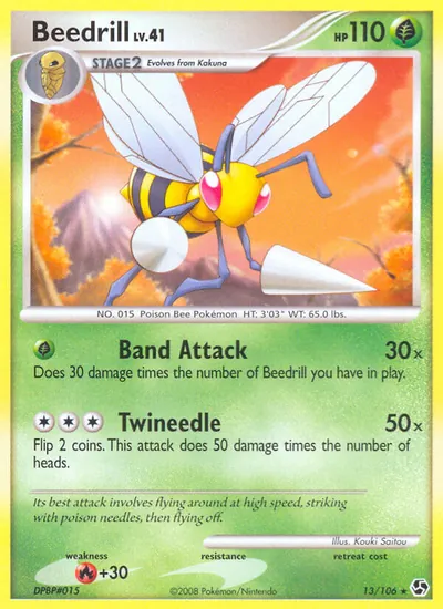 Beedrill - Great Encounters - ilustração de Kouki Saitou