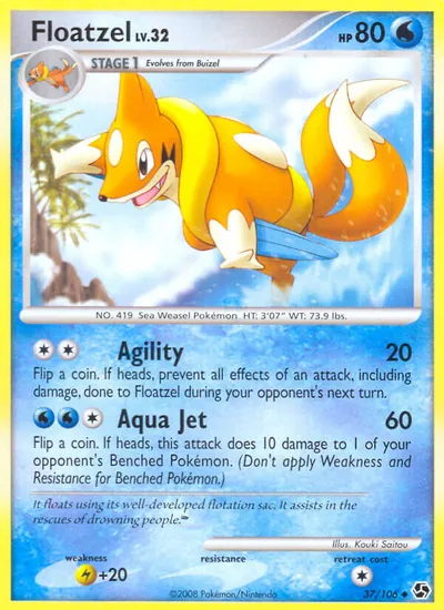 Floatzel - Great Encounters - ilustração de Kouki Saitou