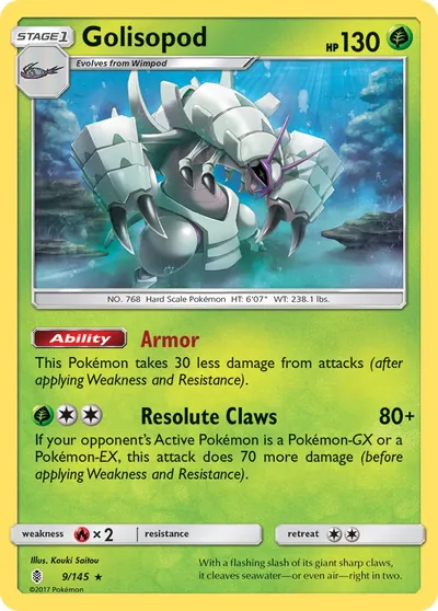 Golisopod - Guardiões Ascendentes - ilustração de Kouki Saitou