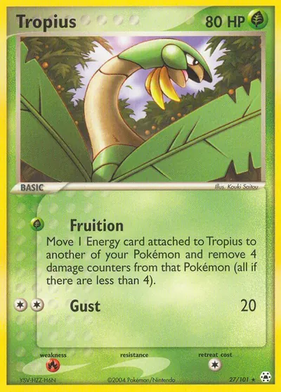 Tropius - Hidden Legends - ilustração de Kouki Saitou