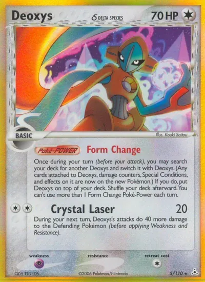 Deoxys - EX Holon Phantoms - ilustração de Kouki Saitou