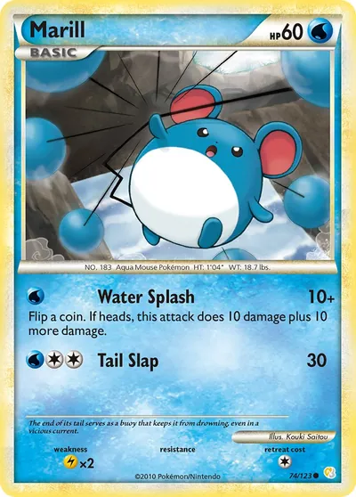 Marill - HeartGold SoulSilver - ilustração de Kouki Saitou