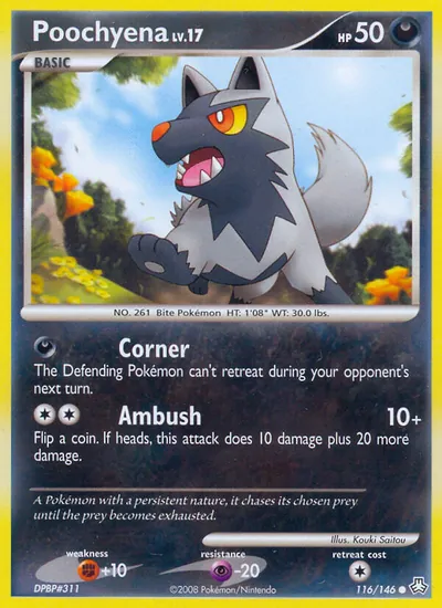 Poochyena - Legends Awakened - ilustração de Kouki Saitou