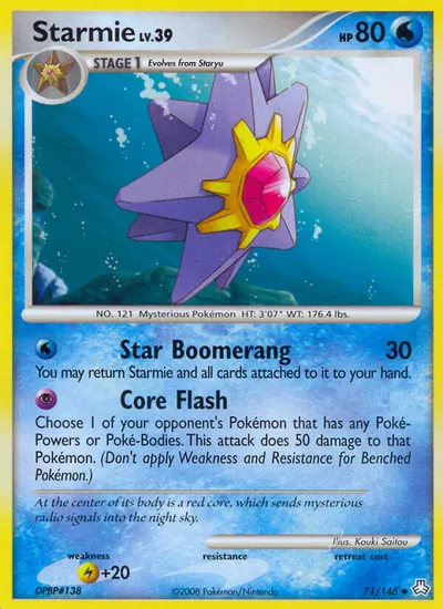 Starmie - Legends Awakened - ilustração de Kouki Saitou
