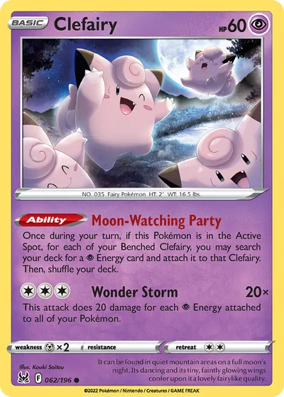 Clefairy - Origem Perdida - ilustração de Kouki Saitou