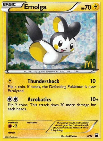 Emolga - McDonald’s Collection 2012 - ilustração de Kouki Saitou