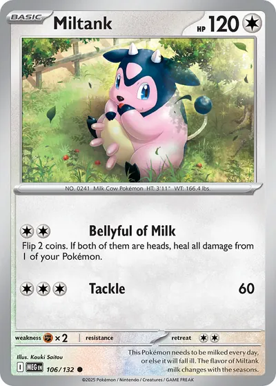 Miltank - Megaevolução - ilustração de Kouki Saitou