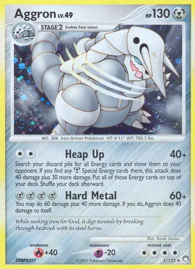 Aggron - Tesouros Misteriosos - ilustração de Kouki Saitou