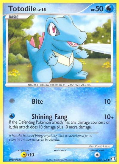 Totodile - Tesouros Misteriosos - ilustração de Kouki Saitou