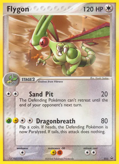 Flygon - Promos Black Star (Nintendo) - ilustração de Kouki Saitou