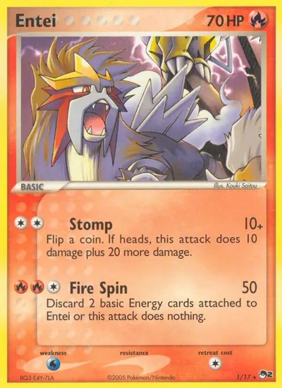 Entei - POP Series 2 - ilustração de Kouki Saitou