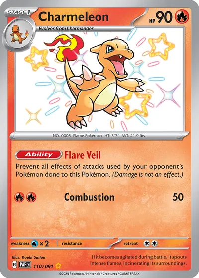 Charmeleon - Destinos de Paldea - ilustração de Kouki Saitou