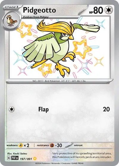 Pidgeotto - Destinos de Paldea - ilustração de Kouki Saitou