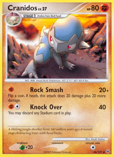 Cranidos - Platinum - ilustração de Kouki Saitou