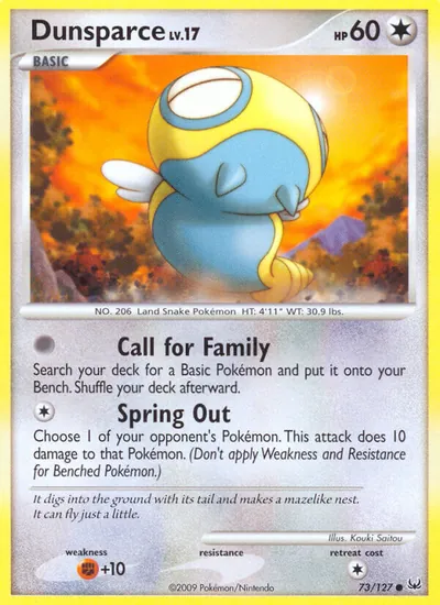 Dunsparce - Platinum - ilustração de Kouki Saitou