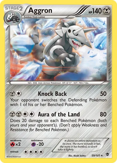 Aggron - Explosão de Plasma - ilustração de Kouki Saitou