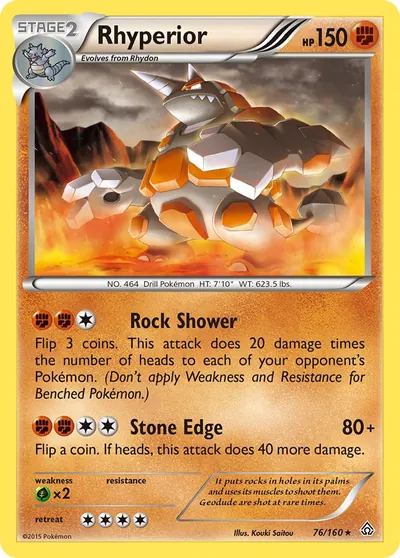 Rhyperior - Conflito Primitivo - ilustração de Kouki Saitou