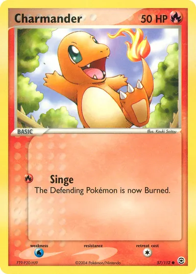 Charmander - FireRed & LeafGreen - ilustração de Kouki Saitou