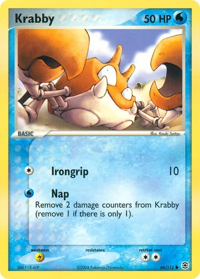 Krabby - FireRed & LeafGreen - ilustração de Kouki Saitou