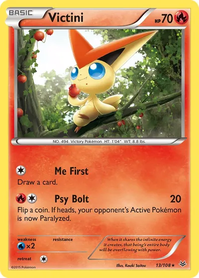 Victini - Céus Estrondosos - ilustração de Kouki Saitou
