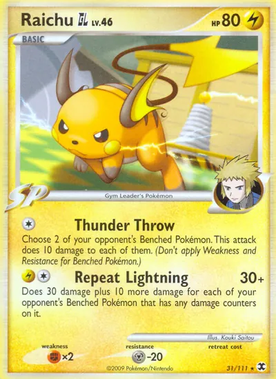 Raichu GL - Rising Rivals - ilustração de Kouki Saitou