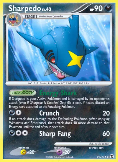 Sharpedo - Rising Rivals - ilustração de Kouki Saitou