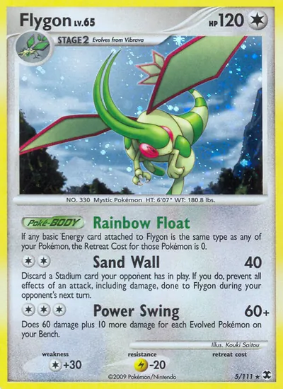 Flygon - Rising Rivals - ilustração de Kouki Saitou