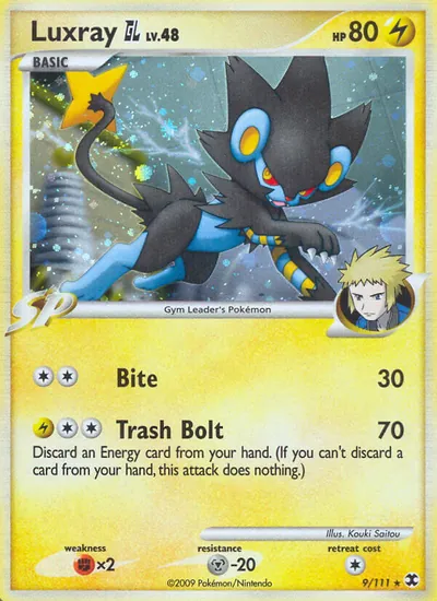 Luxray GL - Rising Rivals - ilustração de Kouki Saitou