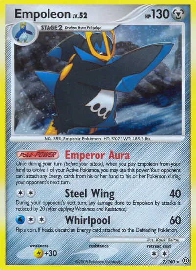 Empoleon - Stormfront - ilustração de Kouki Saitou