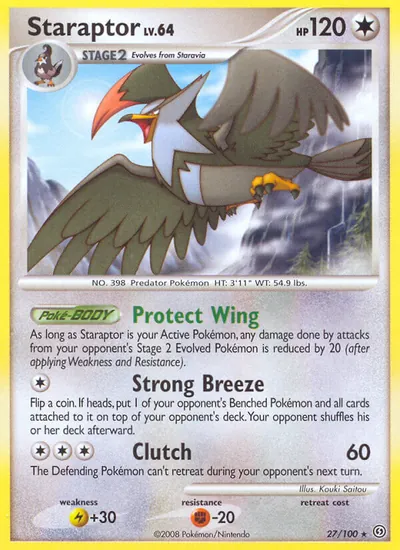 Staraptor - Stormfront - ilustração de Kouki Saitou