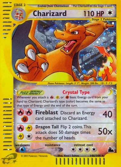 Charizard - Skyridge - ilustração de Kouki Saitou