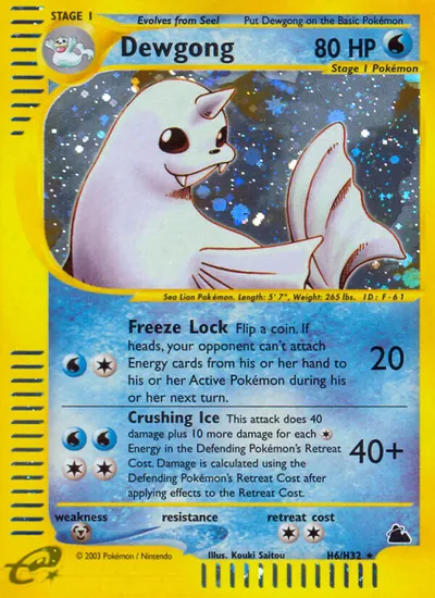 Dewgong - Skyridge - ilustração de Kouki Saitou