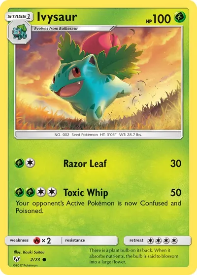 Ivysaur - Lendas Luminescentes - ilustração de Kouki Saitou