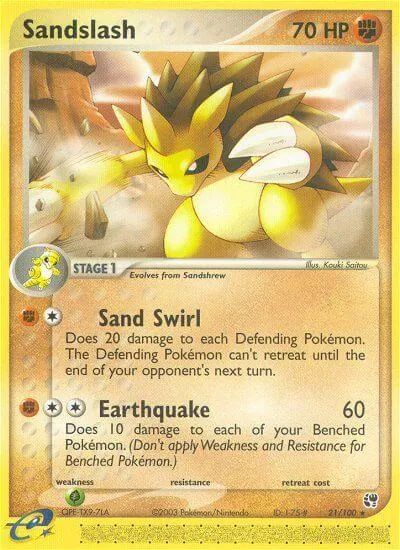 Sandslash - Sandstorm - ilustração de Kouki Saitou