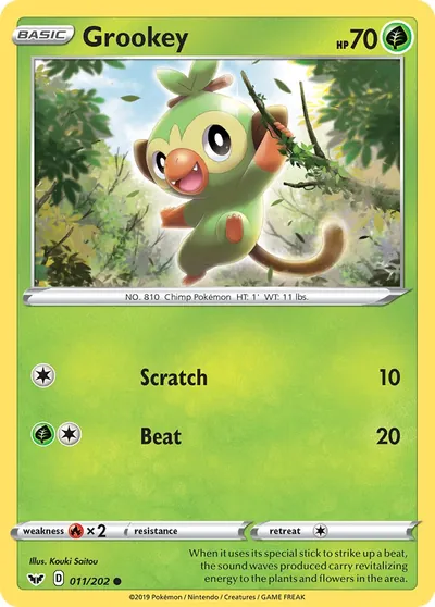 Grookey - Espada e Escudo - ilustração de Kouki Saitou