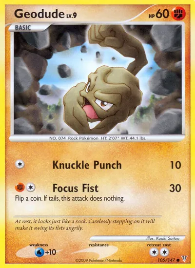 Geodude - Supreme Victors - ilustração de Kouki Saitou
