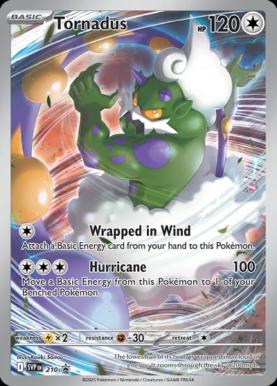 Tornadus - Promos de Escarlate e Violeta - ilustração de Kouki Saitou