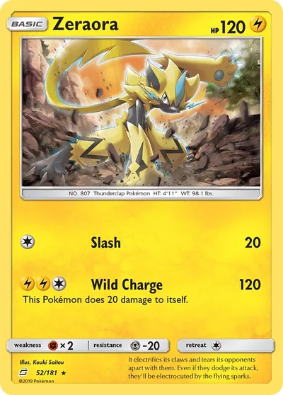 Zeraora - União de Aliados - ilustração de Kouki Saitou
