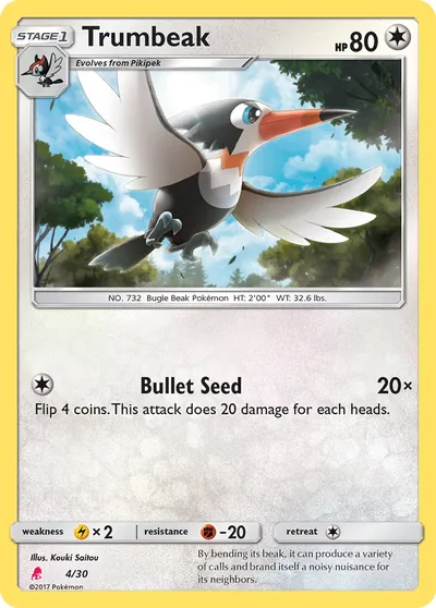 Trumbeak - Sun & Moon Trainer Kit: Lycanroc - ilustração de Kouki Saitou