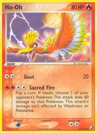 Ho-Oh - Unseen Forces - ilustração de Kouki Saitou