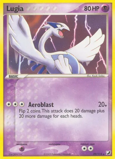 Lugia - Unseen Forces - ilustração de Kouki Saitou