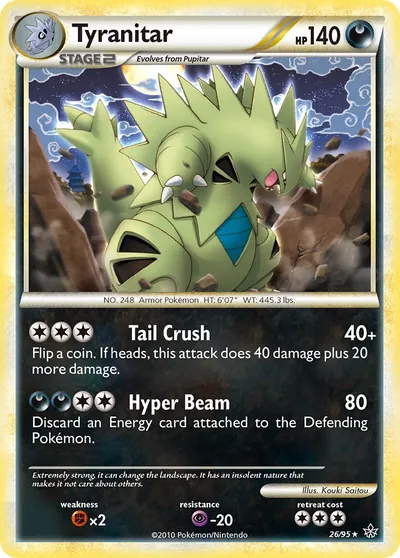 Tyranitar - Revelado - ilustração de Kouki Saitou