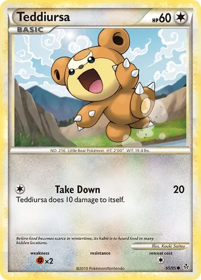 Teddiursa - Revelado - ilustração de Kouki Saitou