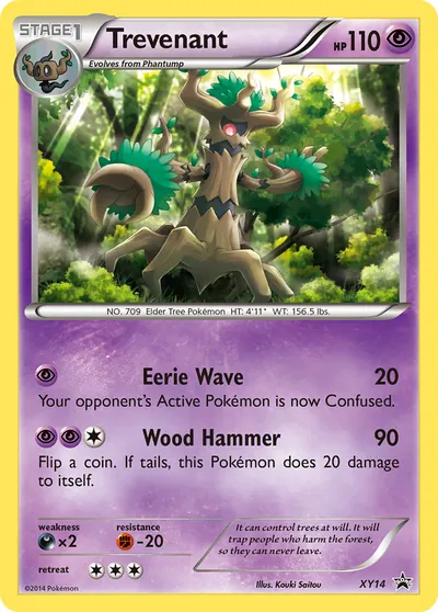 Trevenant - Promos de XY - ilustração de Kouki Saitou